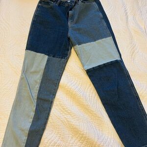 Colorblock Denim Jeans